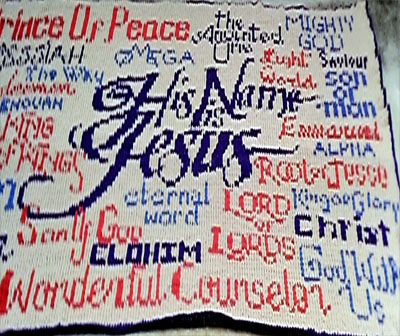 Afghan stitched by Donna Henderson